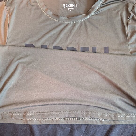 Barbell Starter Raw Tee - Olive - Large - Picture 2 of 4